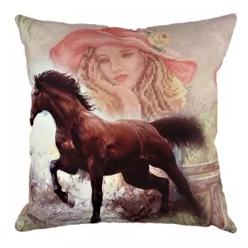 Evila Originals, A10853- GRV2117, разноцветная, подушка, 50 % хлопок / 50 % полиэстер