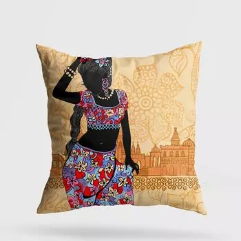 Evila Originals, A11933- GRV3157, разноцветная, подушка, 50 % хлопок / 50 % полиэстер