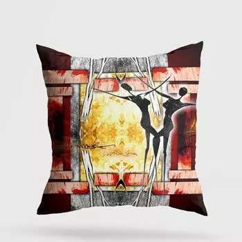 Evila Originals, A11945- GRV3169, разноцветная, подушка, 50 % хлопок / 50 % полиэстер