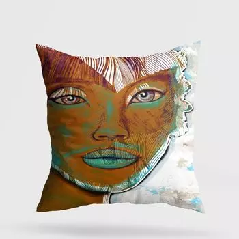 Evila Originals, A11975- GRV3199, разноцветная, подушка, 50 % хлопок / 50 % полиэстер