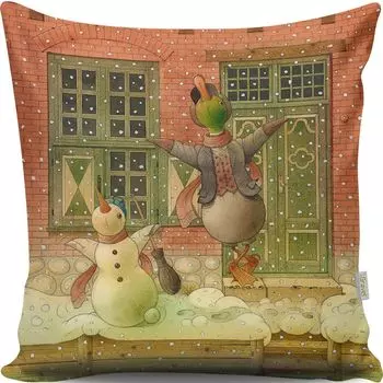 Evila Originals, A13019- GRC2174, разноцветная, подушка, 50 % хлопок / 50 % полиэстер