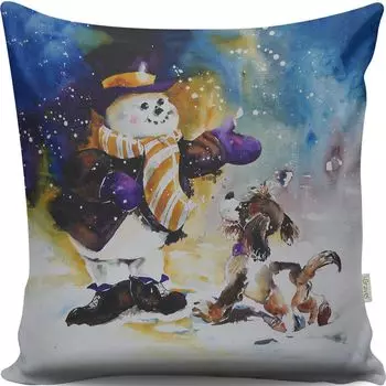 Evila Originals, A13051- GRC3107, разноцветная, подушка, 50 % хлопок / 50 % полиэстер