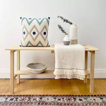 Evila Originals, Anatolia- JYN1103, бирюзовый, подушка, ткань: 20% лен / 80% полиэстер