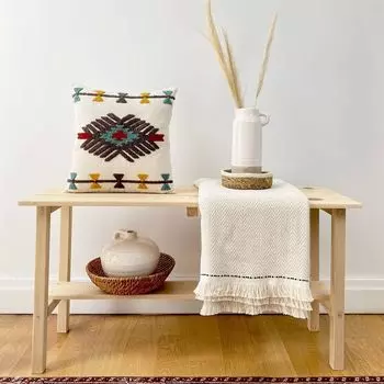 Evila Originals, Anatolia- JYN1121, горчичный, подушка, ткань: 20% лен / 80% полиэстер