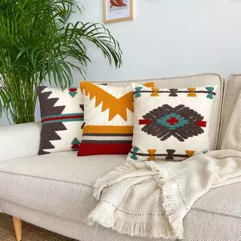 Evila Originals, Anatolia- JYN1153, красный, Наволочки, Ткань: 20% лен / 80% полиэстер