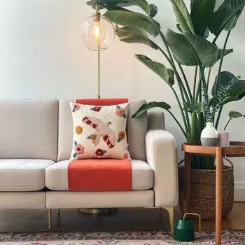 Evila Originals, Anatolia- JYN1220, розовый, подушка, ткань: 20% лен / 80% полиэстер