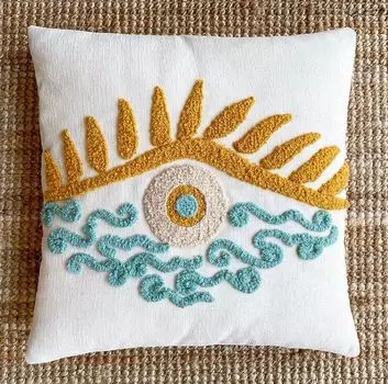 Evila Originals, Anatolia- JYN1223, горчичный, наволочки, ткань: 20% лен / 80% полиэстер