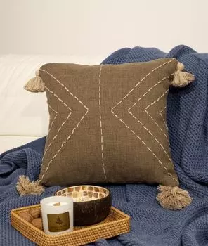 Evila Originals, Aspen - Brown, подушка, коричневый, 50 % ПОЛИЭСТЕР / 50 % ХЛОПОК, 40 х 40 см