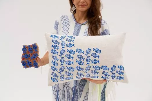 Evila Originals, Kofuku - Кремовая подушка, кремовый, 100% ШЕНИЛ, 40 x 60 см