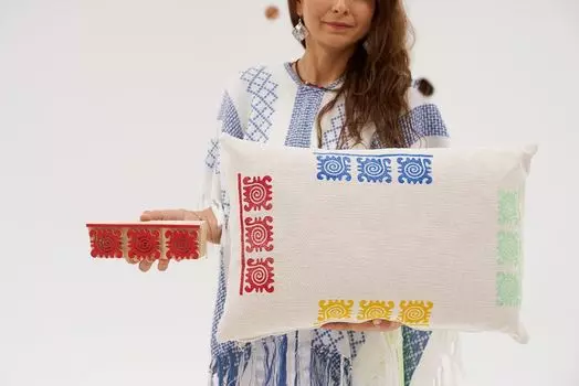 Evila Originals, Niji - Кремовый чехол на подушку, кремовый, 100% ШЕНИЛ, 40 x 60 см