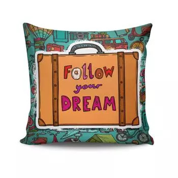 Evila Originals, NKRLNT- KSY0182, разноцветная, подушка, 50 % хлопок/50 % полиэстер