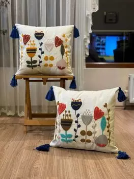 Evila Originals, Подушка для пунша из двух частей v4 — многоцветная, подушка, многоцветная, 100 % ПОЛИЭСТЕР, 43 x 43 см