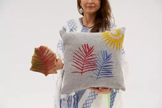 Evila Originals, ro Me - Grey, подушка, серый, 100% ШЕНИЛ, 50 x 50 см