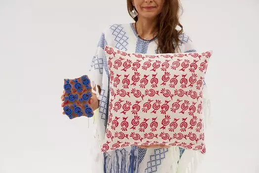 Evila Originals, Takusan - Кремовая подушка, кремовый, 100% ШЕНИЛ, 50 x 50 см