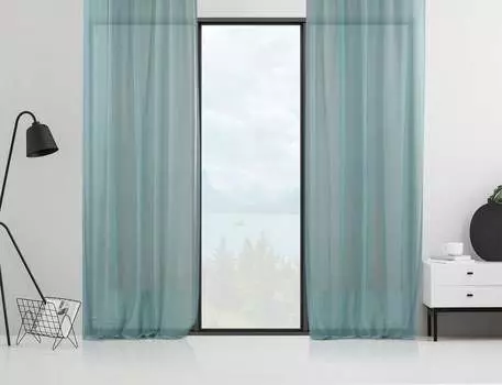 Evilia Originals, AS-10305-506-2PC-140325, штора, бирюзовый, 140 х 325 см