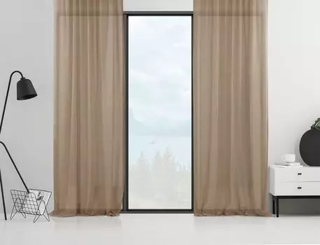 Evilia Originals, AS-10305-507-2PC-140375, штора, коричневая, 140 x 375 см, коричневый
