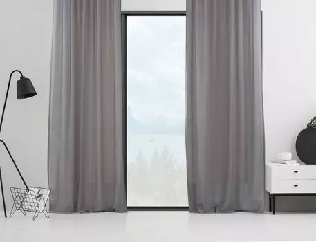 Evilia Originals, AS-10305-508-2PC-140475, штора, серый, 140 x 475 см