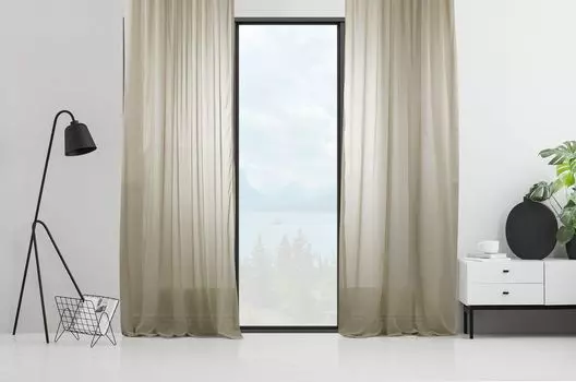 Evilia Originals, AS-70045-104-2PC-140500, штора, бежевый, 140 х 500 см