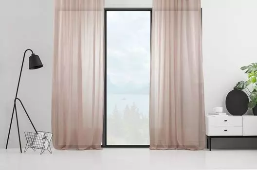 Evilia Originals, AS-70045-106-2PC-280145, штора, пудра, 280 x 145 см