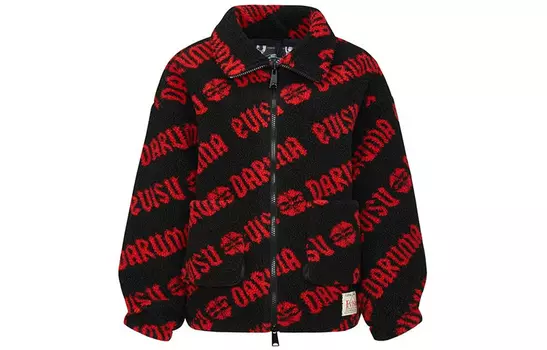 EVISU Бархатная куртка женская, черная, красная
