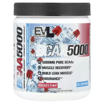 EVLution Nutrition, BCAA5000, Rocket Pop, 255 г (9 унций)