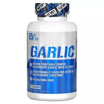EVLution Nutrition Garlic 500 mg, 60 вегетарианских капсул