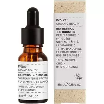 Evolve Organic Beauty Натуральный биоретинол + C Skin Booster 0,24 жидких унции 15 мл