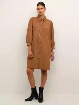 Ева вельветовое платье KAFFE, цвет Toffee