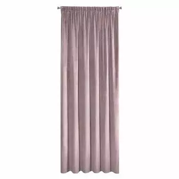 Еврофиранная штора АВРОРА из полиэстера розовая 270см х 140см Eurofirany, светло-розовый