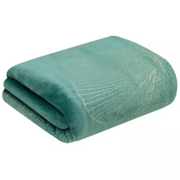 Еврофиранное одеяло диванное одеяло Flano GINKO3 150х200 см бирюзовый Eurofirany