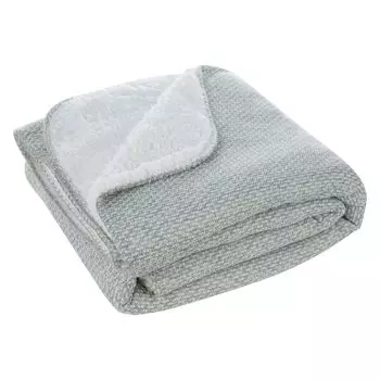 Еврофиранное одеяло на диван одеяло ПАНДА серебро белое 150х200 см серебро Б Eurofirany