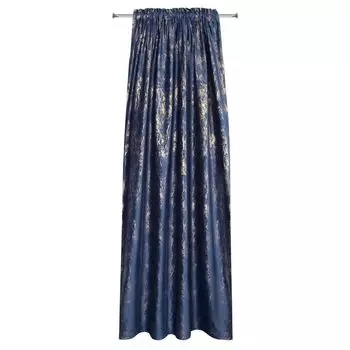 Еврофираны КОРНЕЛИЯ штора 140х270 с рюшами на ленте синий Eurofirany