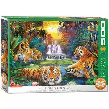 Еврографика, пазл Tigers Eden, 500 шт. EuroGraphics