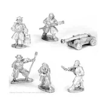 Европейская артиллерия с экипажем, Pirates / Buccaneer, Broadsword & Blunderbuss (Old Glory) (25mm)