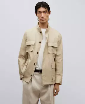 Европейская льняная куртка Adolfo Dominguez, серый