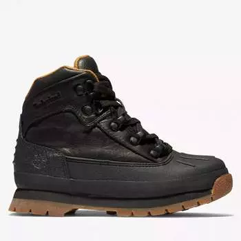 Европейские походные ботинки для малышей Timberland, цвет Black Full-Grain