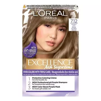 Excellence L'Oreal Paris Ash Supreme No.7.12 Медовый пепел, White