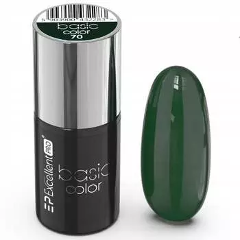 EXCELLENT PRO BASIC COLOR гибридный лак темно-зеленый №. 70