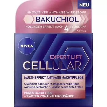 Expert Lift Cellular Мультиэффектный антивозрастной ночной уход NIVEA, 50 ml