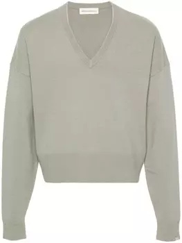 Extreme cashmere джемпер n°224 с V-образным вырезом, зеленый