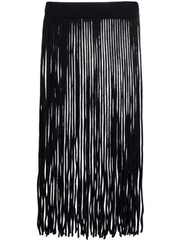 extreme cashmere кашемировая поясная сумка с бахромой, синий