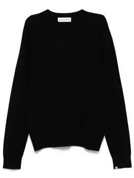 Extreme cashmere свитер с декоративной строчкой, черный