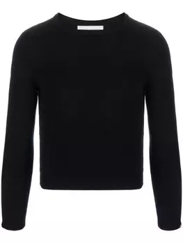 Extreme cashmere укороченный джемпер фактурной вязки, синий