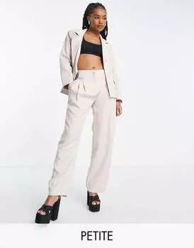 Extro & Vert с завышенной талией и складками спереди, строгие брюки цвета экрю