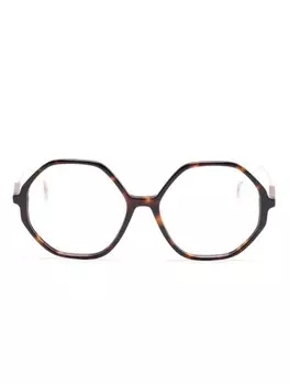 Eyepetizer очки Cassandra в геометричной оправе, коричневый