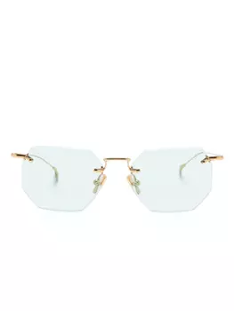 Eyepetizer солнцезащитные очки Panthere в безободковой оправе, золотой