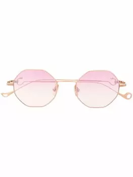 Eyepetizer солнцезащитные очки Voyage в геометричной оправе, золотой