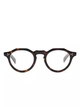 Eyevan7285 очки в круглой оправе черепаховой расцветки, коричневый