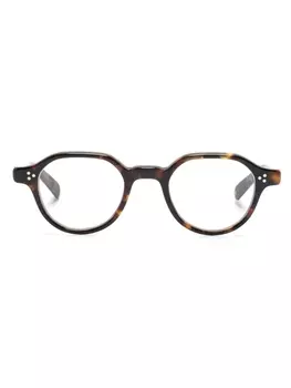 Eyevan7285 очки в круглой оправе черепаховой расцветки, коричневый