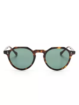 Eyevan7285 солнцезащитные очки в геометричной оправе, коричневый